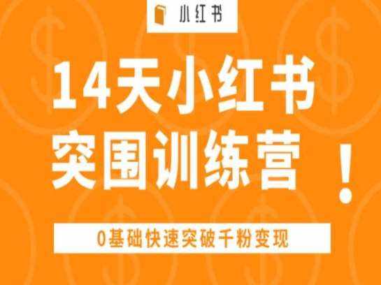 14天小红书突围训练营 ，0基础快速突破千粉变现-泰戈创艺资源库
