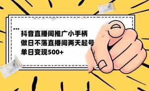 抖音全无人日不落直播推广小游戏，两天做出千人在线，单日稳定变现500-泰戈创艺资源库