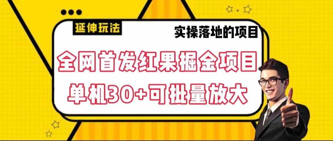 全网首发红果掘金项目，简单操作单机30＋可批量放大-泰戈创艺资源库