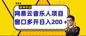 网易云挂机项目延伸玩法，电脑操作长期稳定，小白易上手-泰戈创艺资源库