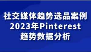 社交媒体趋势选品案例，2023年Pinterest趋势数据分析课-泰戈创艺资源库