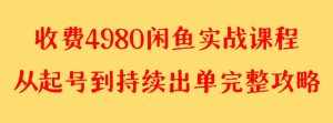 收费4980闲鱼新版实战教程 亲测百货单号月入2000+可矩阵操作-泰戈创艺资源库