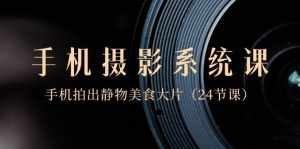 0基础手机摄影系统课，手机拍出静物美食大片（24节课）-泰戈创艺资源库