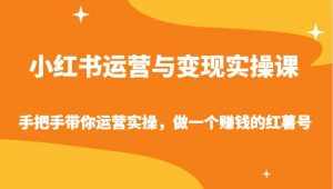 小红书运营与变现实操课-手把手带你运营实操，做一个赚钱的红薯号-泰戈创艺资源库
