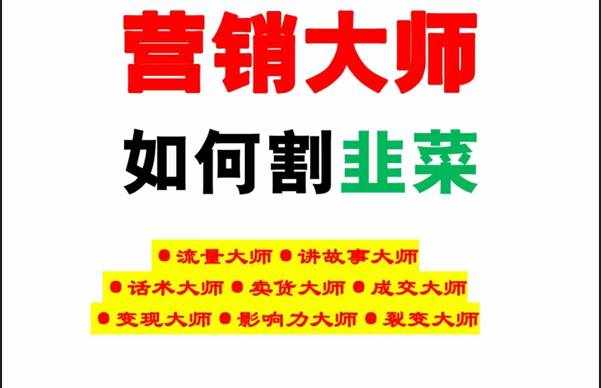《营销大师如何割韭菜》禁止外传的大师绝学电子书-泰戈创艺资源库