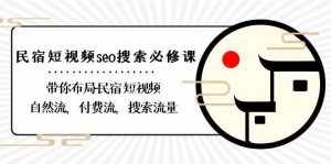 民宿短视频seo搜索必修课:带你布局民宿短视频自然流,付费流,搜索流量-泰戈创艺资源库
