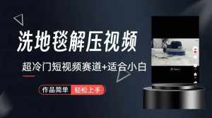 超冷门抖音赛道-清洗地毯解压视频-简单无脑怼作品-泰戈创艺资源库