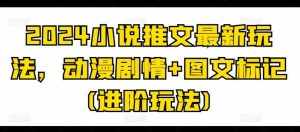 2024小说推文最新玩法，动漫剧情+图文标记(进阶玩法)-泰戈创艺资源库