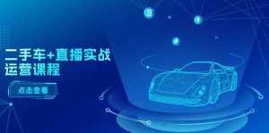 （11166期）二手车+直播实战运营课程：直播推荐/短视频推荐/千川投放/直播全流程-泰戈创艺资源库