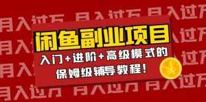 月入过万闲鱼副业项目：入门+进阶+高级模式的保姆级辅导教程-泰戈创艺资源库