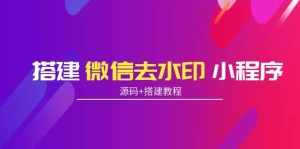 搭建微信去水印小程序 带流量主【源码+搭建教程】-泰戈创艺资源库