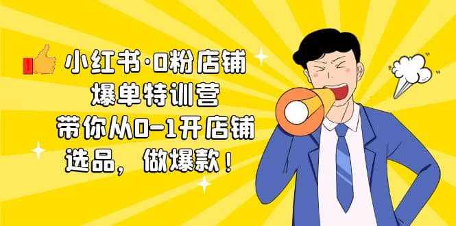 小红书·0粉店铺爆单特训营 带你从0-1开店铺，选品，做爆款（课程+工具包）-泰戈创艺资源库