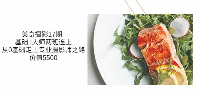 美食摄影17期 基础+大师两班连上，从0基础走上专业摄影师之路-价值5500-泰戈创艺资源库