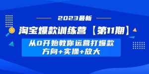 淘宝爆款训练营【第11期】 从0开始教你运营打爆款,方向+实操+放大-泰戈创艺资源库