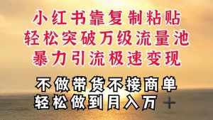 （11139期）深层揭秘小红书，靠复制粘贴，一周突破万级流量池，无脑搬运，暴力引流…-泰戈创艺资源库