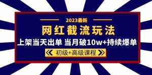 2023网红·同款截流玩法【初级+高级课程】上架当天出单 当月破10w+持续爆单-泰戈创艺资源库