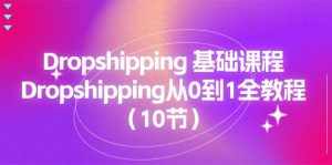 （11110期）Dropshipping 基础课程，Dropshipping从0到1全教程（10节）-泰戈创艺资源库
