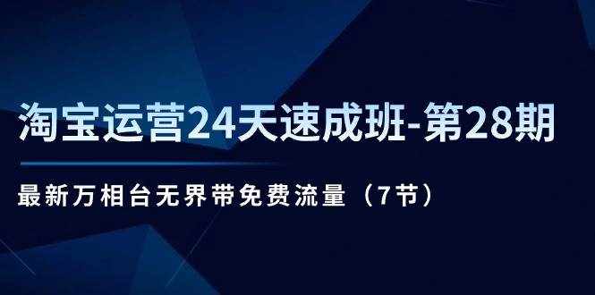 （11182期）淘宝运营24天速成班-第28期：最新万相台无界带免费流量（7节）-泰戈创艺资源库