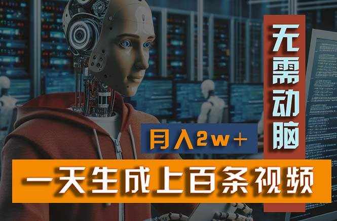（11115期）新模式！一天生成上百个视频，一个视频多平台分发，实现月入2W-泰戈创艺资源库