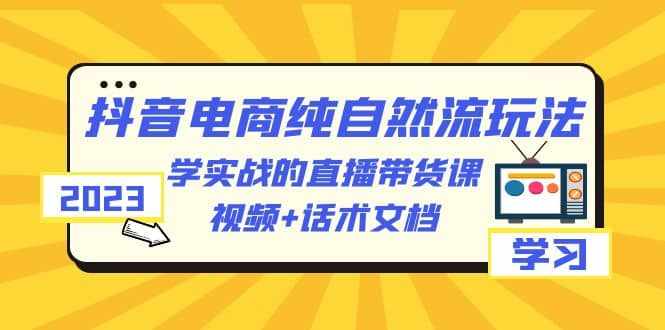 2023抖音电商·纯自然流玩法：学实战的直播带货课，视频+话术文档-泰戈创艺资源库