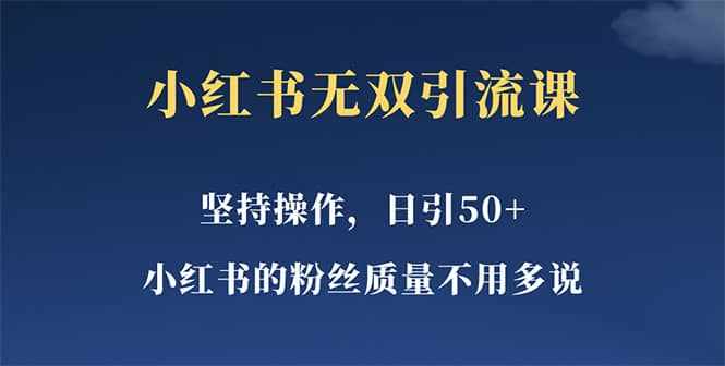 小红书无双课一天引50+女粉，不用做视频发视频，小白也很容易上手拿到结果-泰戈创艺资源库