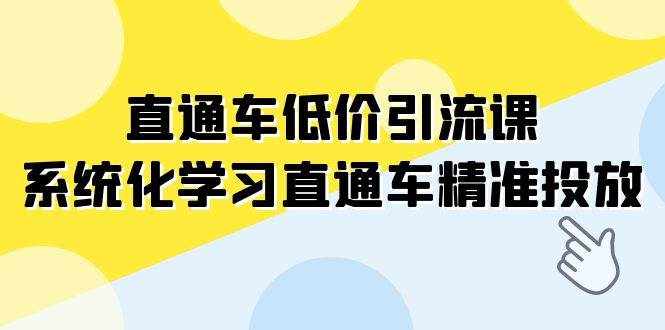 （7698期）直通车-低价引流课，系统化学习直通车精准投放（14节课）-泰戈创艺资源库