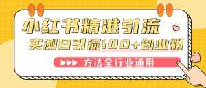 小红书精准引流创业粉,微信每天被动100+好友-泰戈创艺资源库