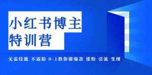 (7728期)小红书博主爆款特训营-11期 无需技能 不露脸 0-1教你做爆款 涨粉 引流 变现-泰戈创艺资源库