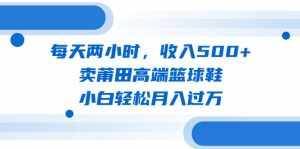 每天两小时，收入500+，卖莆田高端篮球鞋，小白轻松月入过万（教程+素材）-泰戈创艺资源库