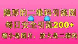 隐形的二维码引流图，缩小是图片，放大是二维码，每日安全引流200+-泰戈创艺资源库