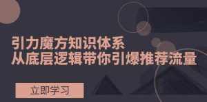 （7950期）引力魔方知识体系，从底层逻辑带你引爆荐推流量！-泰戈创艺资源库
