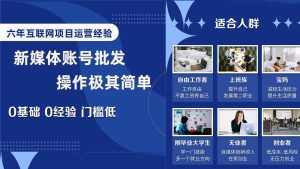 （8135期）自媒体账号批发，看我怎么一天赚1个W，超简单-泰戈创艺资源库