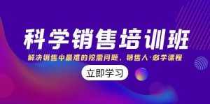 (8187期)科学销售培训班:解决销售中最难的挖需问题,销售人·必学课程(11节课)-泰戈创艺资源库