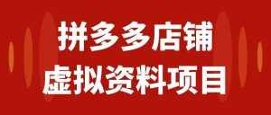 （7667期）拼多多店铺虚拟项目，教科书式操作玩法，轻松月入1000+-泰戈创艺资源库