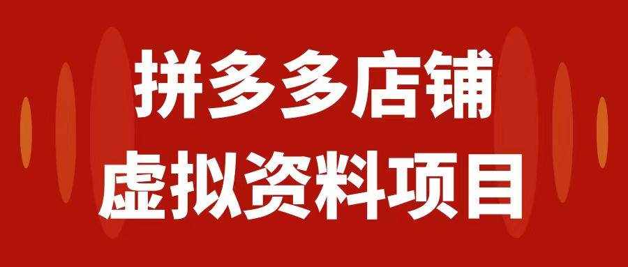 （7667期）拼多多店铺虚拟项目，教科书式操作玩法，轻松月入1000+-泰戈创艺资源库