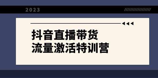 （8185期）抖音直播带货-流量激活特训营，入行新手小白主播必学（21节课+资料）-泰戈创艺资源库