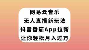 (7599期)网易云音乐无人直播新玩法,抖音番茄APP拉新,让你轻松月入过万-泰戈创艺资源库