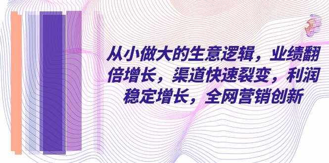 （8044期）从小 做大的生意逻辑，业绩翻倍增长，渠道快速裂变，利润稳定增长，全网…-泰戈创艺资源库