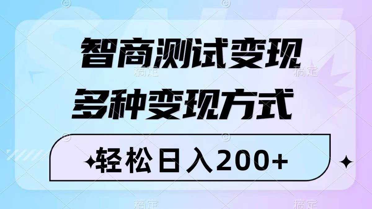 （8049期）智商测试变现，轻松日入200+，几分钟一个视频，多种变现方式（附780G素材）-泰戈创艺资源库