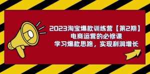 （7756期）2023淘宝爆款训练营【第2期】电商运营的必修课，学习爆款思路 实现利润增长-泰戈创艺资源库