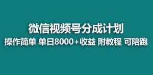 （8227期）【蓝海项目】视频号分成计划，单天收益8000+，附玩法教程！-泰戈创艺资源库