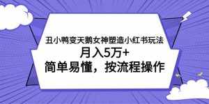 （7604期）丑小鸭变天鹅女神塑造小红书玩法，月入5万+，简单易懂，按流程操作-泰戈创艺资源库