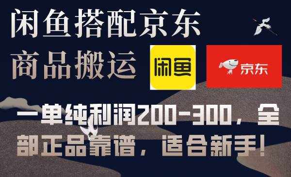 （7892期）闲鱼搭配京东备份库搬运，一单纯利润200-300，全部正品靠谱，适合新手！-泰戈创艺资源库