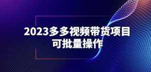 2023多多视频带货项目,可批量操作【保姆级教学】【揭秘】-泰戈创艺资源库