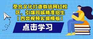圣合文化打造教培网红校区,引爆同城精准招生【四类视频实操模板】-泰戈创艺资源库