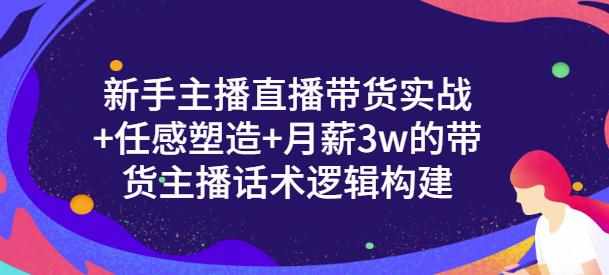 新手主播直播带货实战+信任感塑造+月薪3w的带货主播话术逻辑构建-泰戈创艺资源库