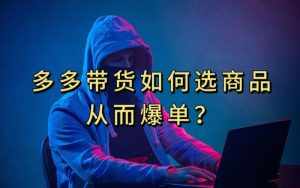 多多视频带货选什么商品链接才能爆单,10分钟教会你,爆单不是浮云【揭秘】-泰戈创艺资源库