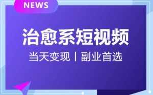 【独家首发】日引流500+的治愈系短视频，当天变现，小白月入过万首-泰戈创艺资源库