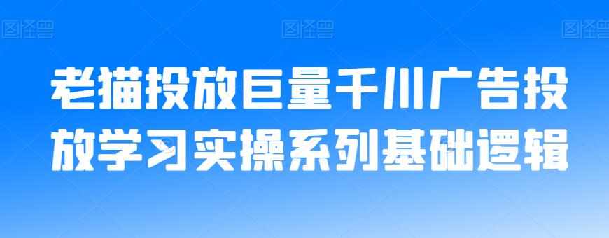 老猫投放巨量千川广告投放学习实操系列基础逻辑-泰戈创艺资源库