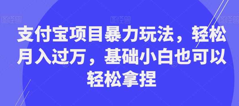 支付宝项目暴力玩法，轻松月入过万，基础小白也可以轻松拿捏【揭秘】-泰戈创艺资源库